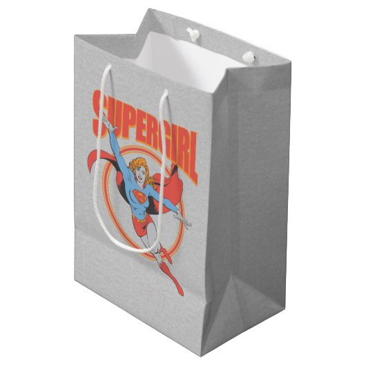 True  Supergirl Flying Graphic Medium Cadeauzakje (Voorkant Gekanteld)