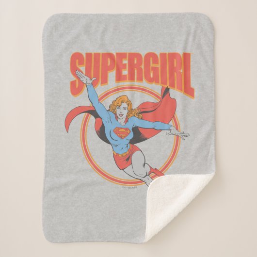 True Supergirl Flying Graphic Sherpa Deken (Voorkant)