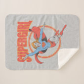 True Supergirl Flying Graphic Sherpa Deken (Voorkant (horizontaal))