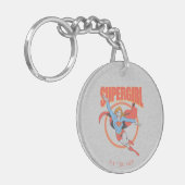 True  Supergirl Flying Graphic Sleutelhanger (Voorkant Links)