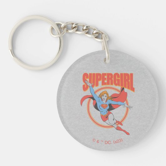 True  Supergirl Flying Graphic Sleutelhanger (Voorkant)