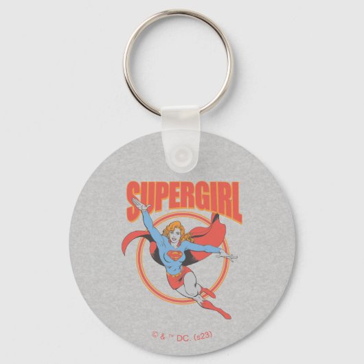 True  Supergirl Flying Graphic Sleutelhanger (Voorkant)