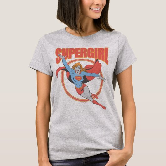 True  Supergirl Flying Graphic T-shirt (Voorkant)