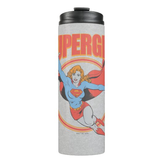 True Supergirl Flying Graphic Thermosbeker (Voorkant)