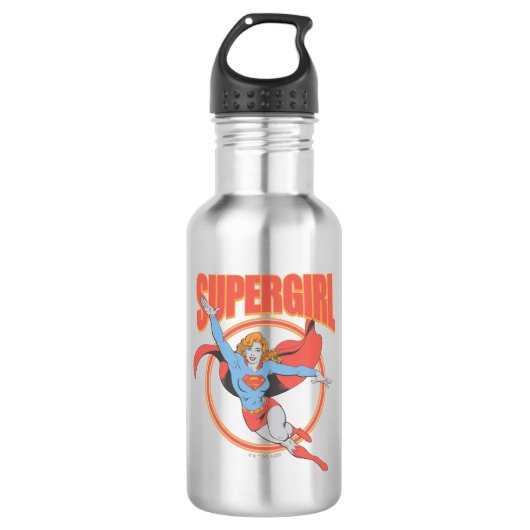 True  Supergirl Flying Graphic Waterfles (Voorkant)