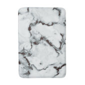 True White Marble texture Black diy personalize Badmat (Voorkant Verticaal)