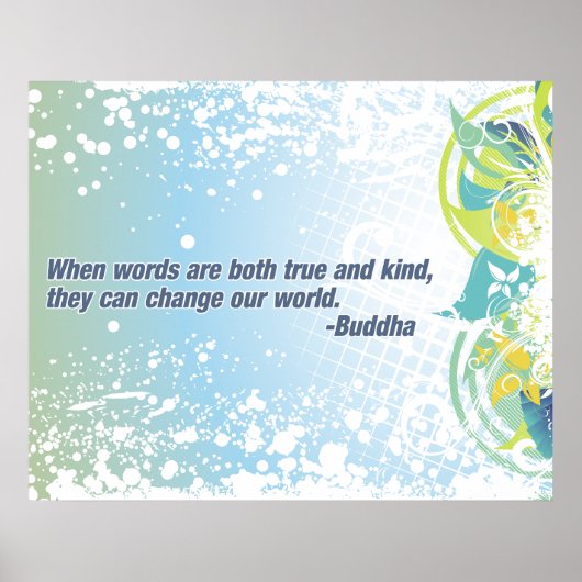 True Words Buddha Quote Poster (Voorkant)