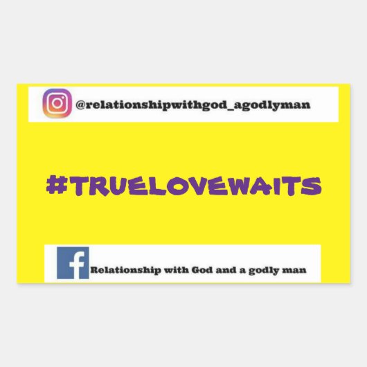 #truelovewaits sticker (Voorkant)