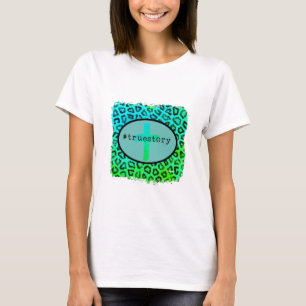 "#truestory" kruis luipaardprint hart t-shirt
