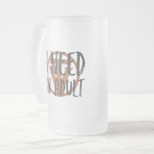 TrueVanguard Beer Mok - Ik heb een volwassene nodi (Voorkant links)