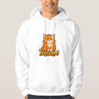 Trui EN SERIO? — Een hilarische oranje tabby kat w Hoodie
