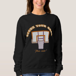 Trui met een motiverende basketbalsleutelzin