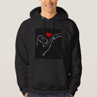 Trui met hand- en hondlijn kunst voor beste vriend hoodie