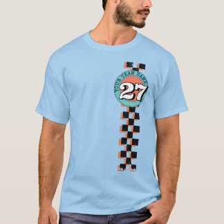 Trui met race-nummer in vintage stijl t-shirt
