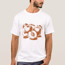 Trui met vintage perzikillustratie voor heren