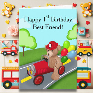 Trui van de beste vriend 1e verjaardag teddybeer b kaart
