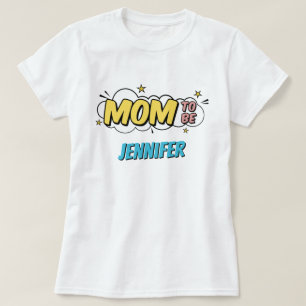 Trui voor aanstaande moeder met stripboek superhel t-shirt