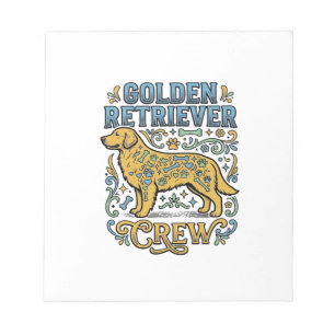 Trui voor Golden Retriever met vintage kunst voor  Notitieblok