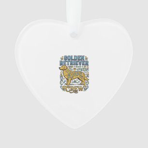 Trui voor Golden Retriever met vintage kunst voor Ornament