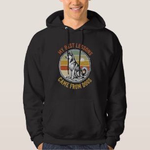 Trui voor hondenliefhebbers met wijs ingegraveerde hoodie