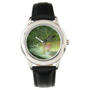 truite à gorge coupée, montre de pêche à la mouche