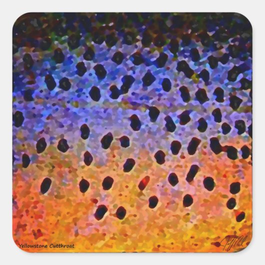 Truite à gorge tranchée - Stickers (Devant)