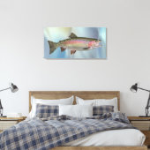 Truite brune avec Toile d'art à rayure rose (Insitu(Chambre))