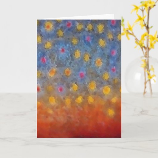 Truite de ruisseau - Carte (Fleur jaune)