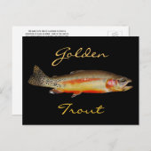 Truite dorée, pêche dans l'est de la Sierra, carte (Devant / Derrière)