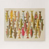 Truite et puzzle denteux saumoné (Horizontal)