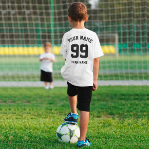 Truitjeshirt sportteam zwart met nummer en naam t-shirt