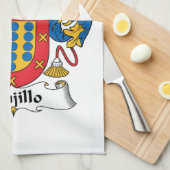Trujillo Family Crest Theedoek (Quarter Fold)