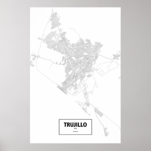 Trujillo, Peru (zwart op wit) Poster