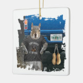 Truk Nutz - grappige kartonnen dozen Keramisch Ornament (Links)