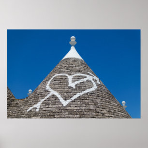 Trulli huis dak poster afdruk