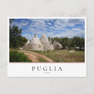 Trulli-huis met weg- en tuinbouw in Puglia Briefkaart
