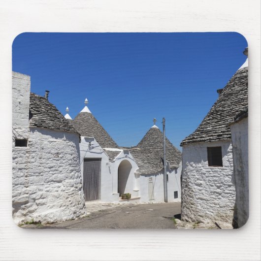 Trulli-huizen in Alberobello, Puglia mousepad Muismat (Voorkant)