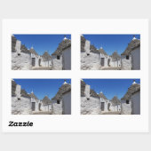 Trulli maisons en Alberobello autocollant rectangu (Feuille)