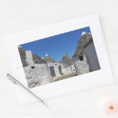 Trulli maisons en Alberobello autocollant rectangu (Enveloppe)