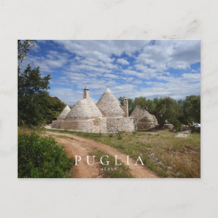 Trulli-woningen in Puglia, Italië Briefkaart