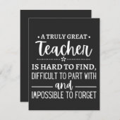 Truly Great Teacher Bedankkaart (Voorkant / Achterkant)