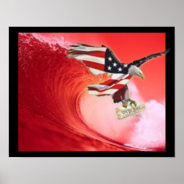 Trump2020 Red Wave met grondwet Poster
