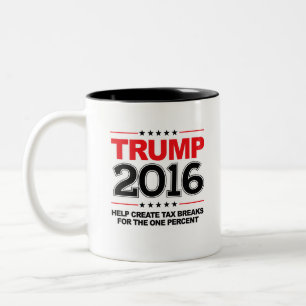 TRUMP 2016 - Creëer belastingaftrek voor één pr Tweekleurige Koffiemok