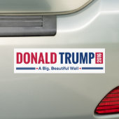 Trump 2016 - Een grote, mooie muur! Bumpersticker (Op auto)