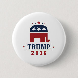Trump 2016 GOP Elephant Design Ronde Button 5,7 Cm