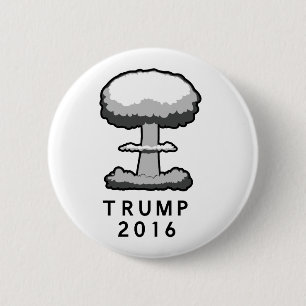 Trump 2016 Nuclear Mushroom Cloud Ronde Button 5,7 Cm