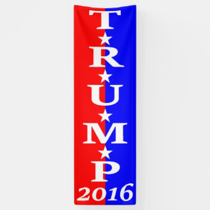 TRUMP 2016 - Rood, wit en blauw Spandoek