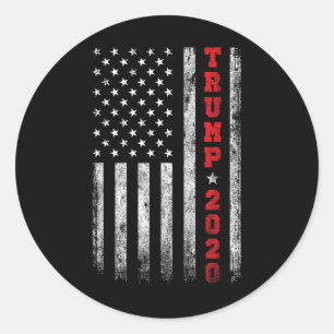 Trump 2020 American Flag Ronde Sticker
