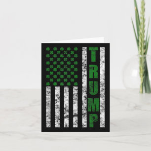 Trump 2020 Amerikaanse vlag St. Patricks Day Kaart