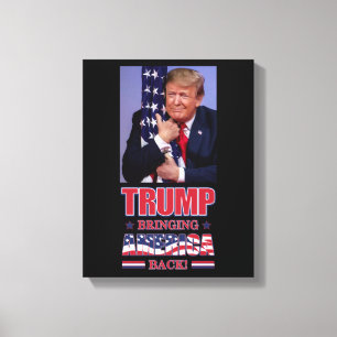 Trump 2020 brengt Amerika terug Canvas Afdruk